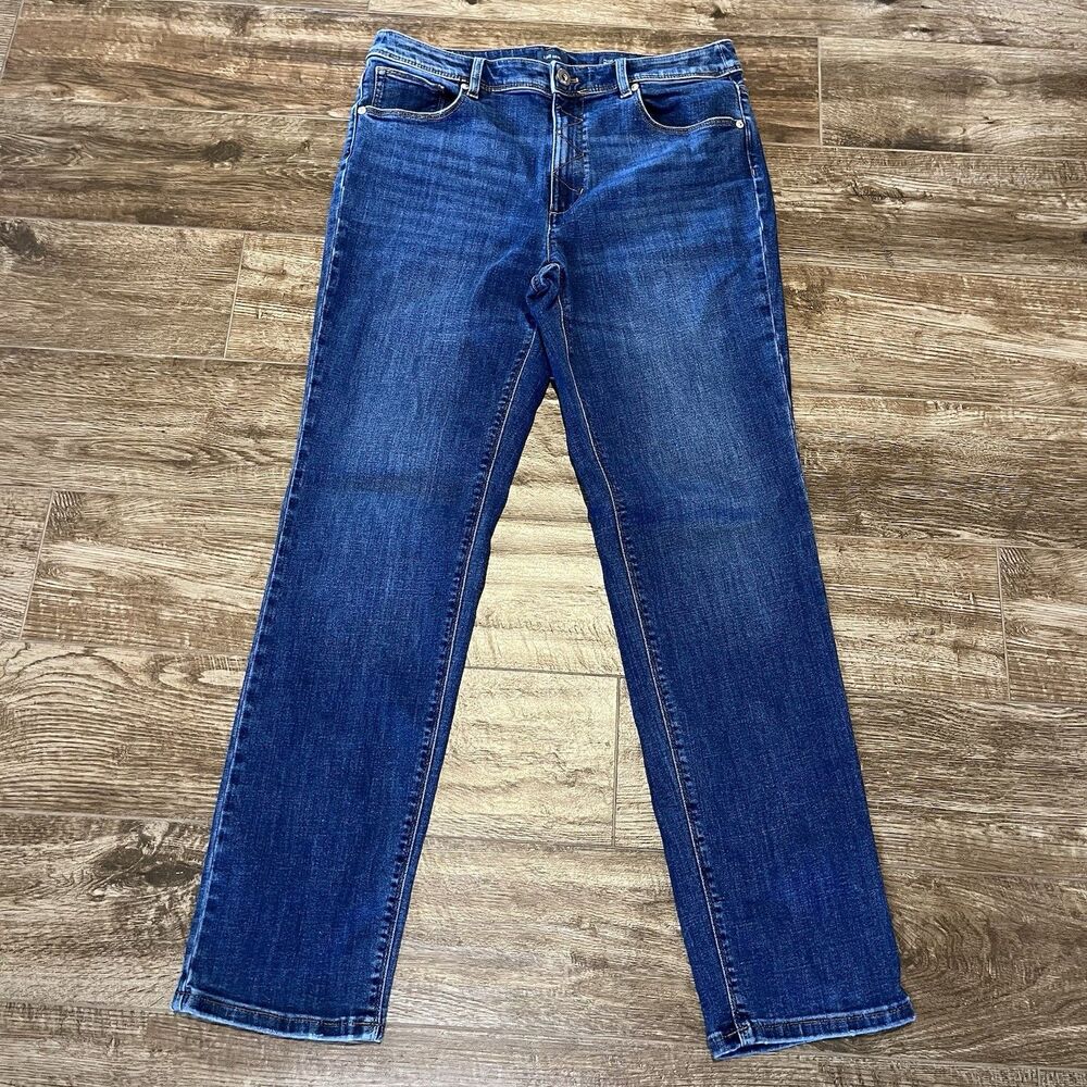 J Jill Jeans Women’s Size 10R High Rise Straight Leg Dark Denim Stretch HR